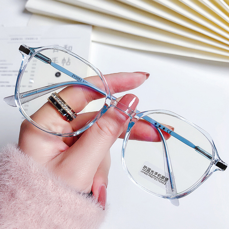 Anti-Radiation Computer Glasse Students Girls Anti-Blue Women Round Irregular Eyeglasses PTQ